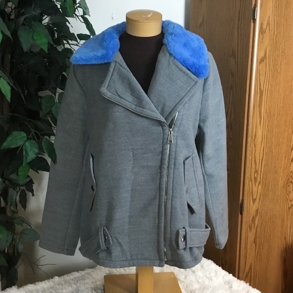 Nine West oversized belted moto jacket Large NWT - Picture 1 of 16